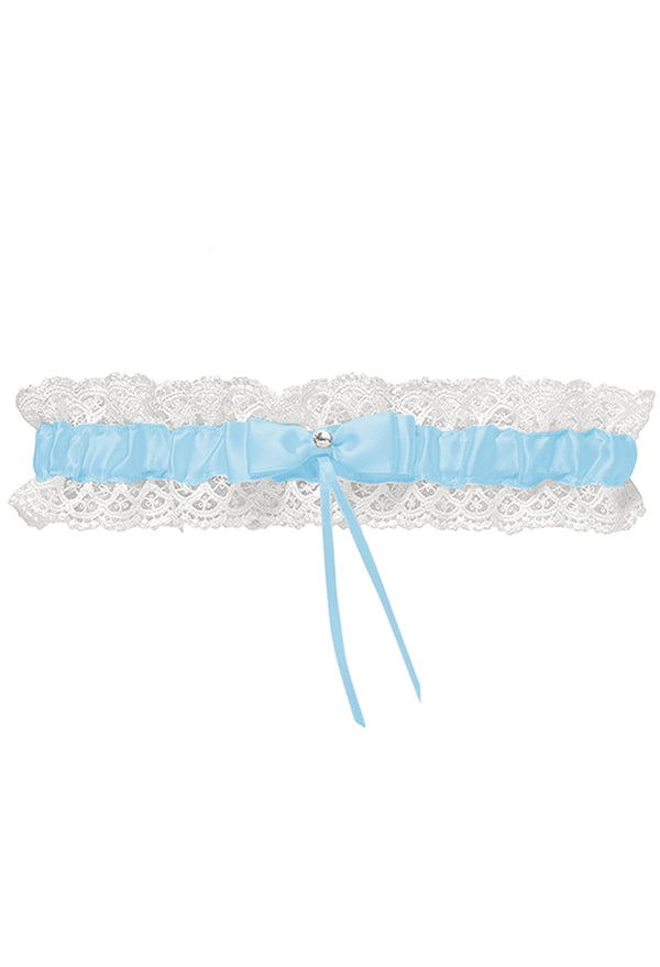 Bridal Garter Vintage Lace - Baby Blue