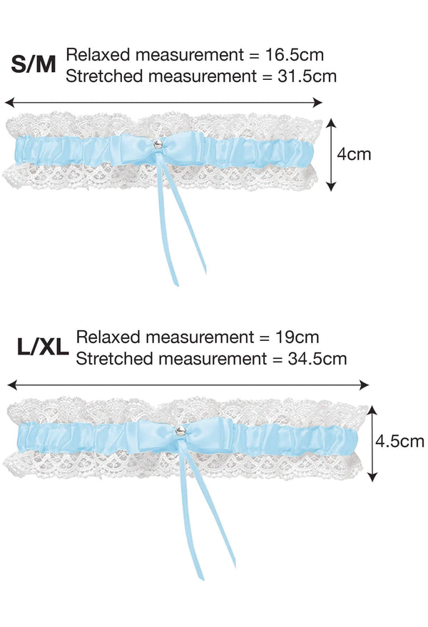 Bridal Garter Vintage Lace - Baby Blue