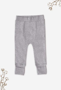 Comfy Baby Pants - 100% Organic Cotton - Grey Melange