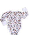 Long Sleeve Baby Bodysuit - 100% Organic Cotton - Native Aussie Animals