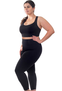 Mesh Racer Bra + High Waisted Leggings Athleisure Set