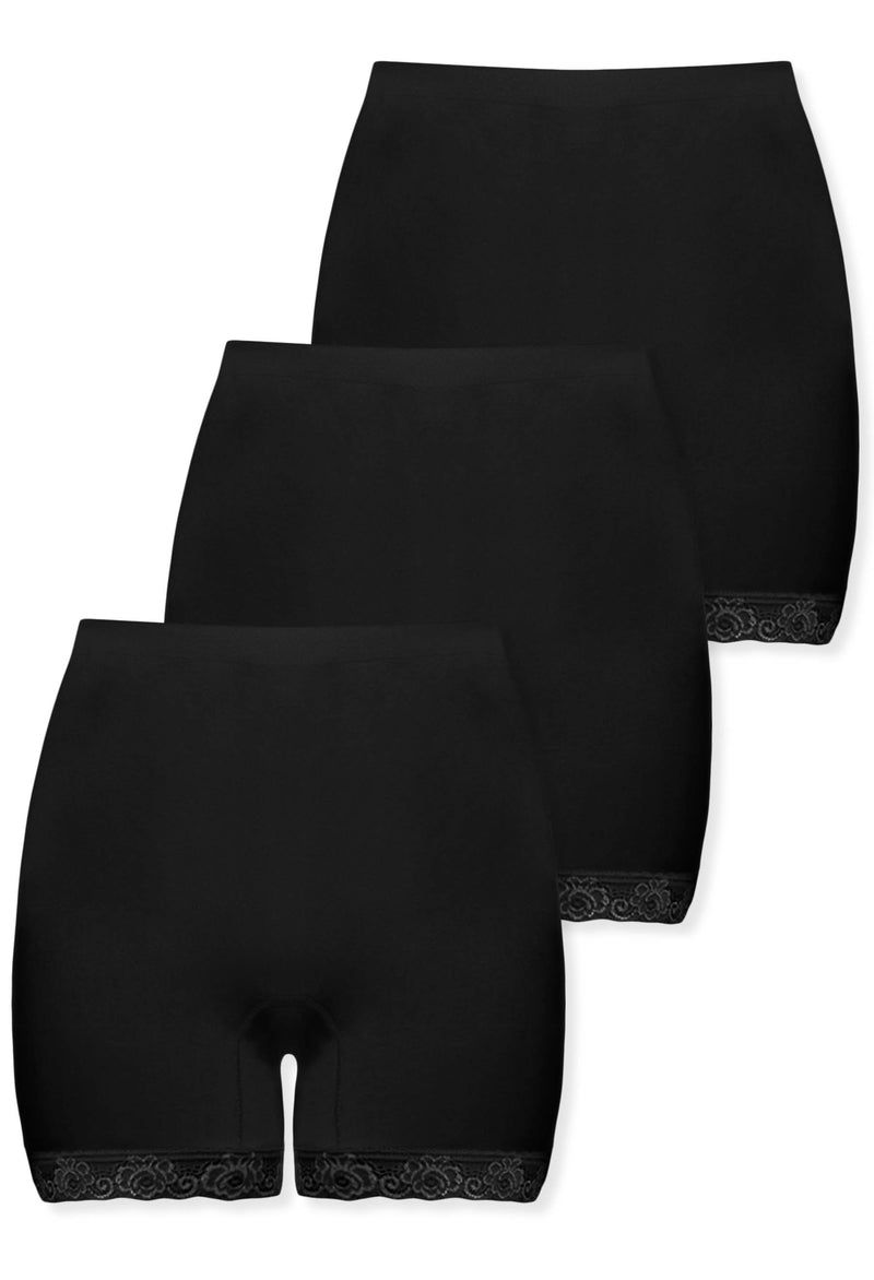 Anti Chafing High Rise Petite Cotton Rich Shorts - 3 Pack