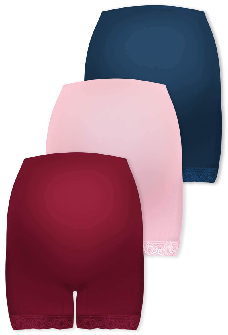 Maternity Anti Chafing High Rise Petite Cotton Rich Shorts - 3 Pack