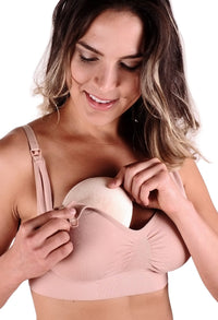 Bamboo Wire Free Maternity & Nursing Bra - Neutrals 3 Pack