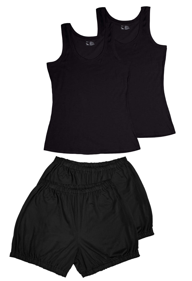 100% Cotton Tank Tops and 100% Cotton Bloomers Shorts Set