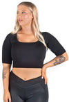 Seamless Square Neck Short Sleeve Crop Top - 2 Pack