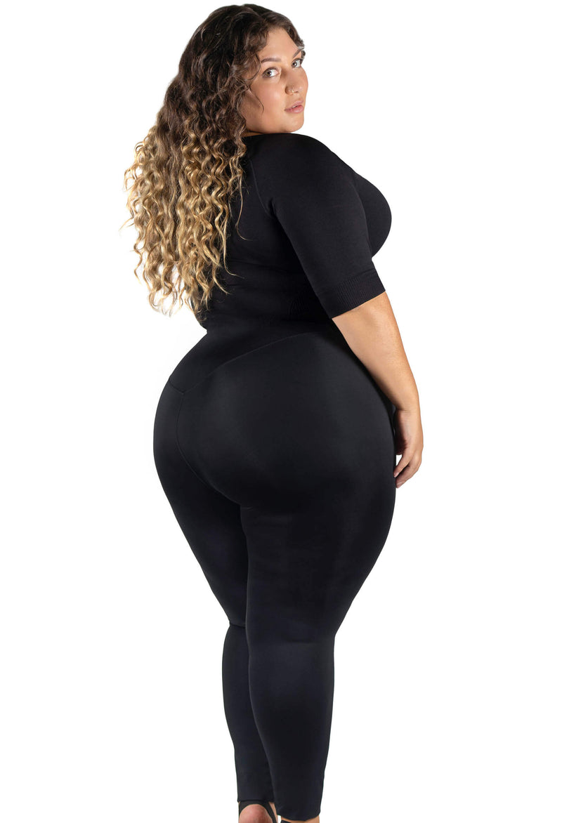 Plus Size High Waisted Sleek Gym Leggings (Lint & Pet Hair Resistant)