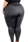 Plus Size High Waisted Black Leopard Print Leggings