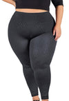 Plus Size High Waisted Black Leopard Print Leggings