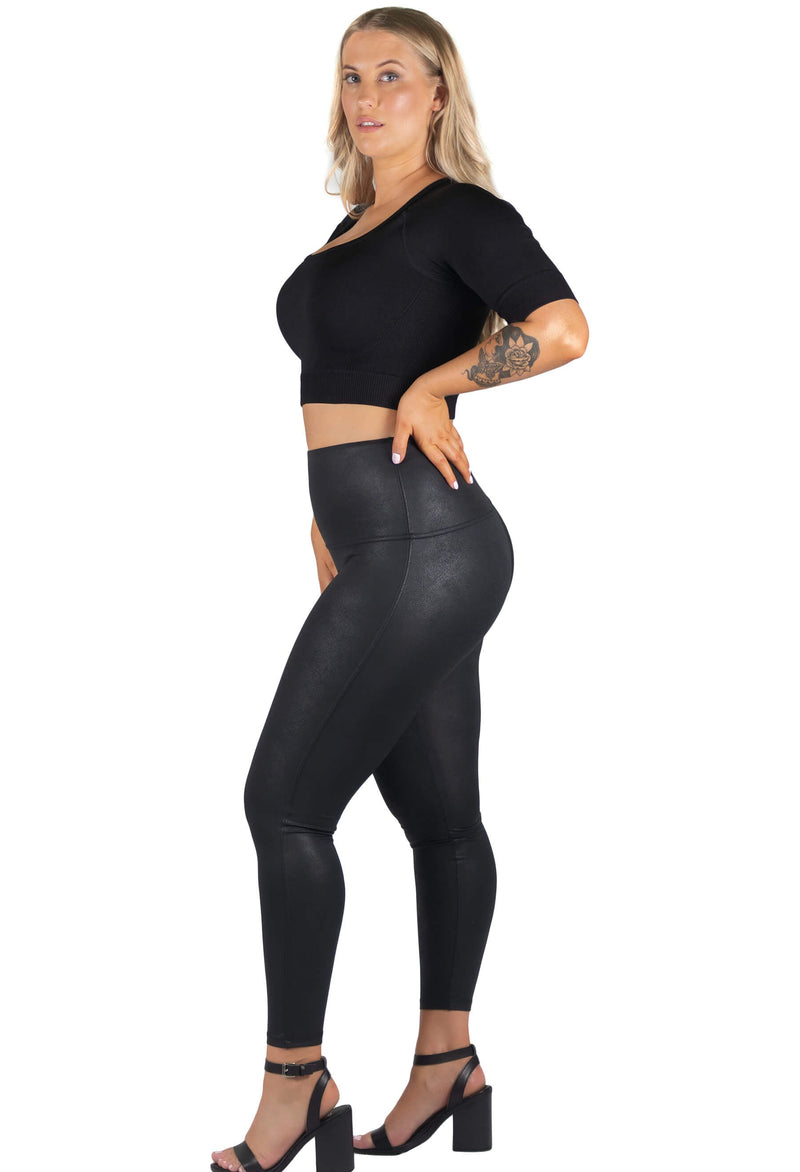 High Rise Faux Leather Leggings