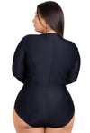 Plus Size Long Sleeve One-Piece Swimsuit