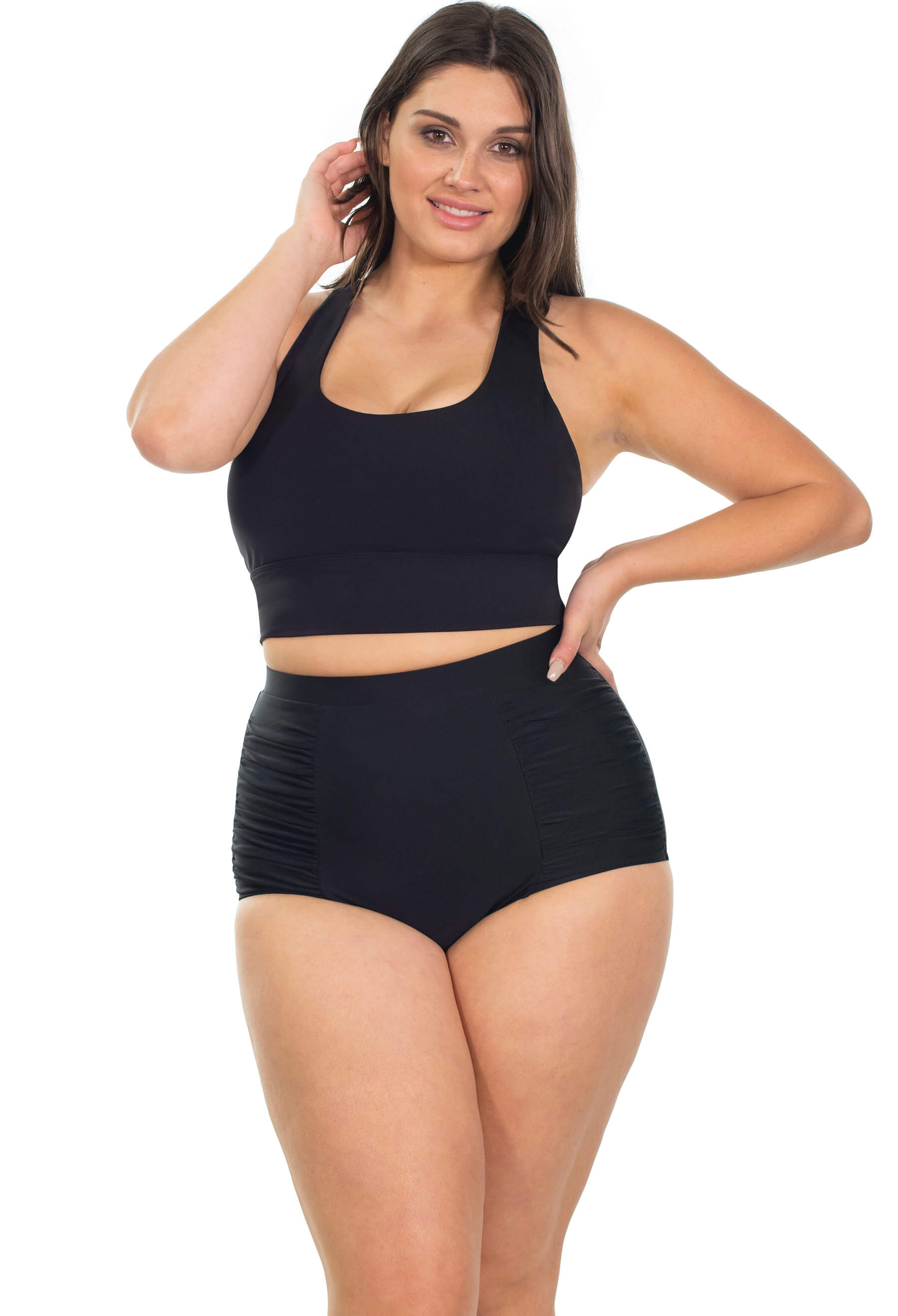 Black High Waisted Bikini Bottom