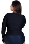 Plus Size Long Sleeve Zip Rash Vest