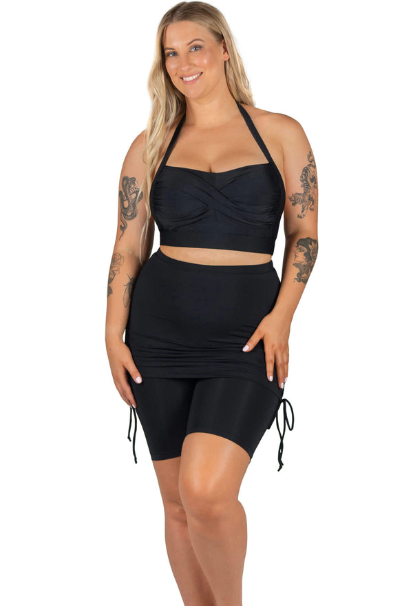 Anti-Chafing Swim Skirt and Bikini Set