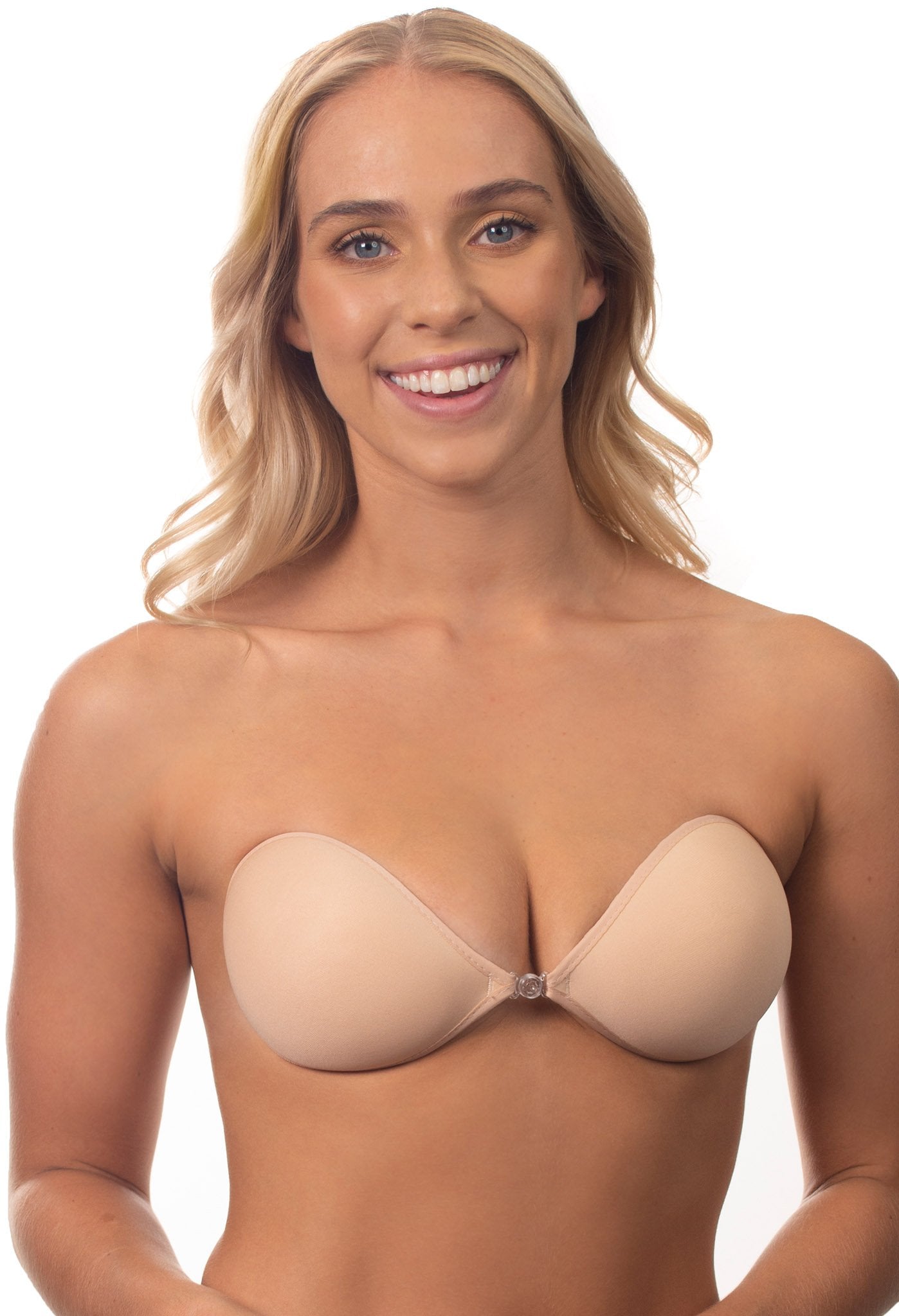 Padded Stick On Bra with Straps Set