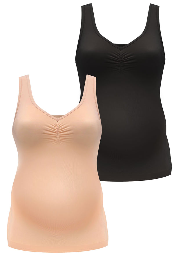 Maternity Ultra Light Shaping V-Tank - 2 Pack