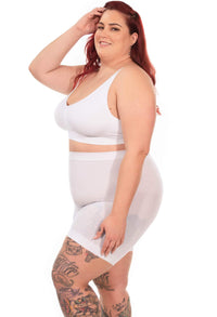 white neutral seamless shaper shorts smooth microfibre fabric with cotton gusset for all-day comfort australia