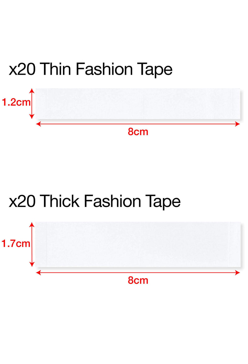 Clear Double Sided Fashion Tapes - 40 Strips