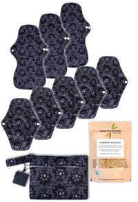 Day & Night Reusable Stay-Dry Pads + Hormone Balancing Tea Set