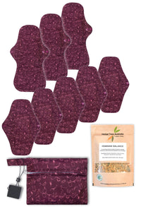 Day & Night Reusable Stay-Dry Pads + Hormone Balancing Tea Set