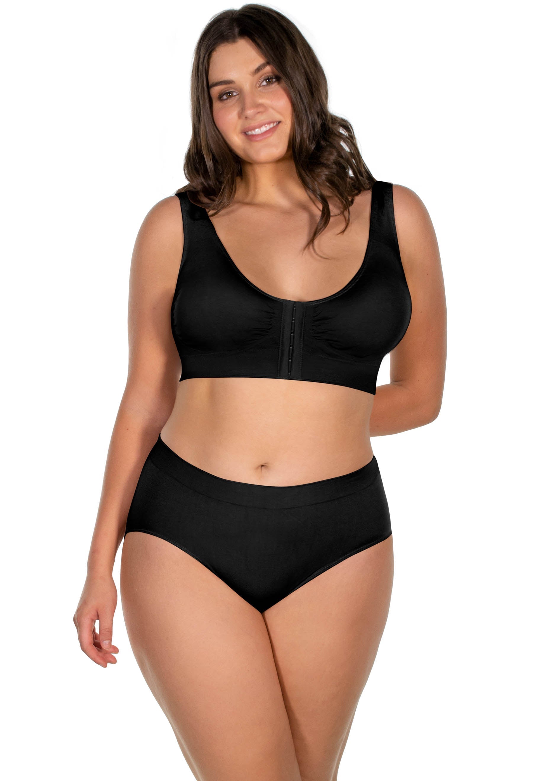 Padded Front Close Bra - Wirefree Support