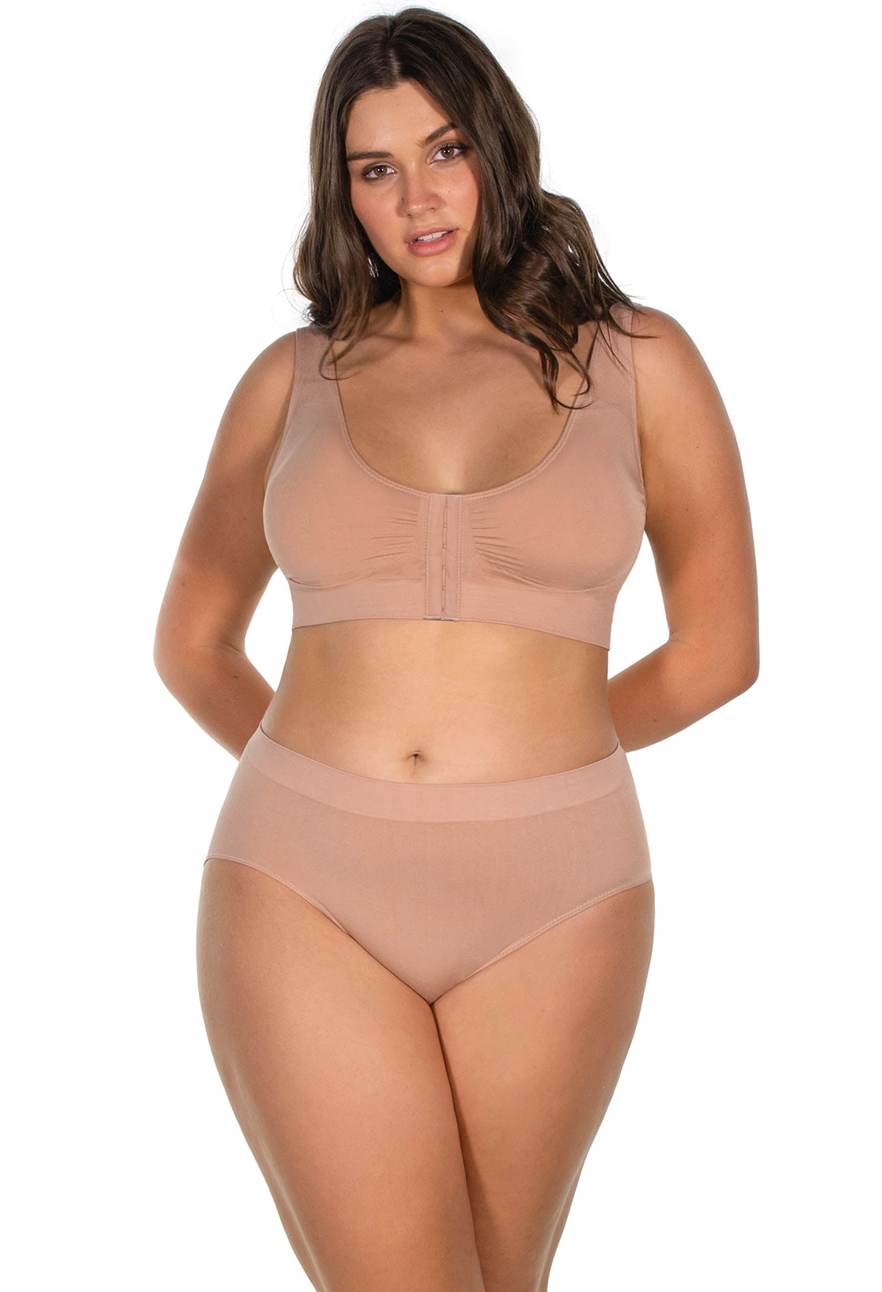 Padded Front Fastening Bra Wire Free