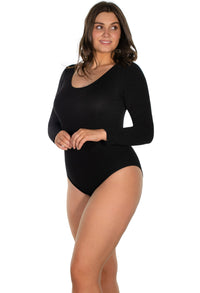 Curvy Long Sleeve Bamboo Bodysuit