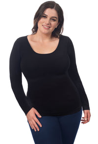 Curvy Bamboo Long Sleeve Top - 3 Pack