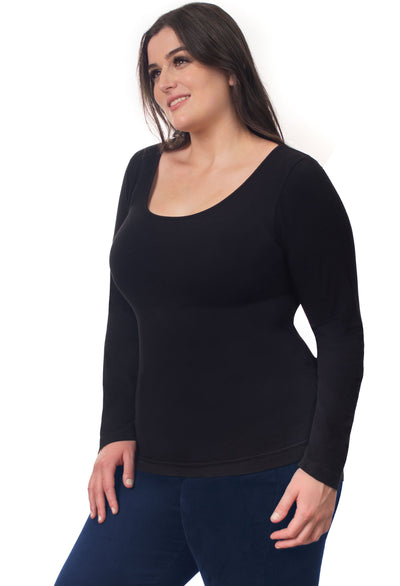 Curvy Bamboo Long Sleeve Top