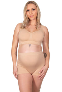 Pregnancy Wire Free High Back Pull On Crop Top