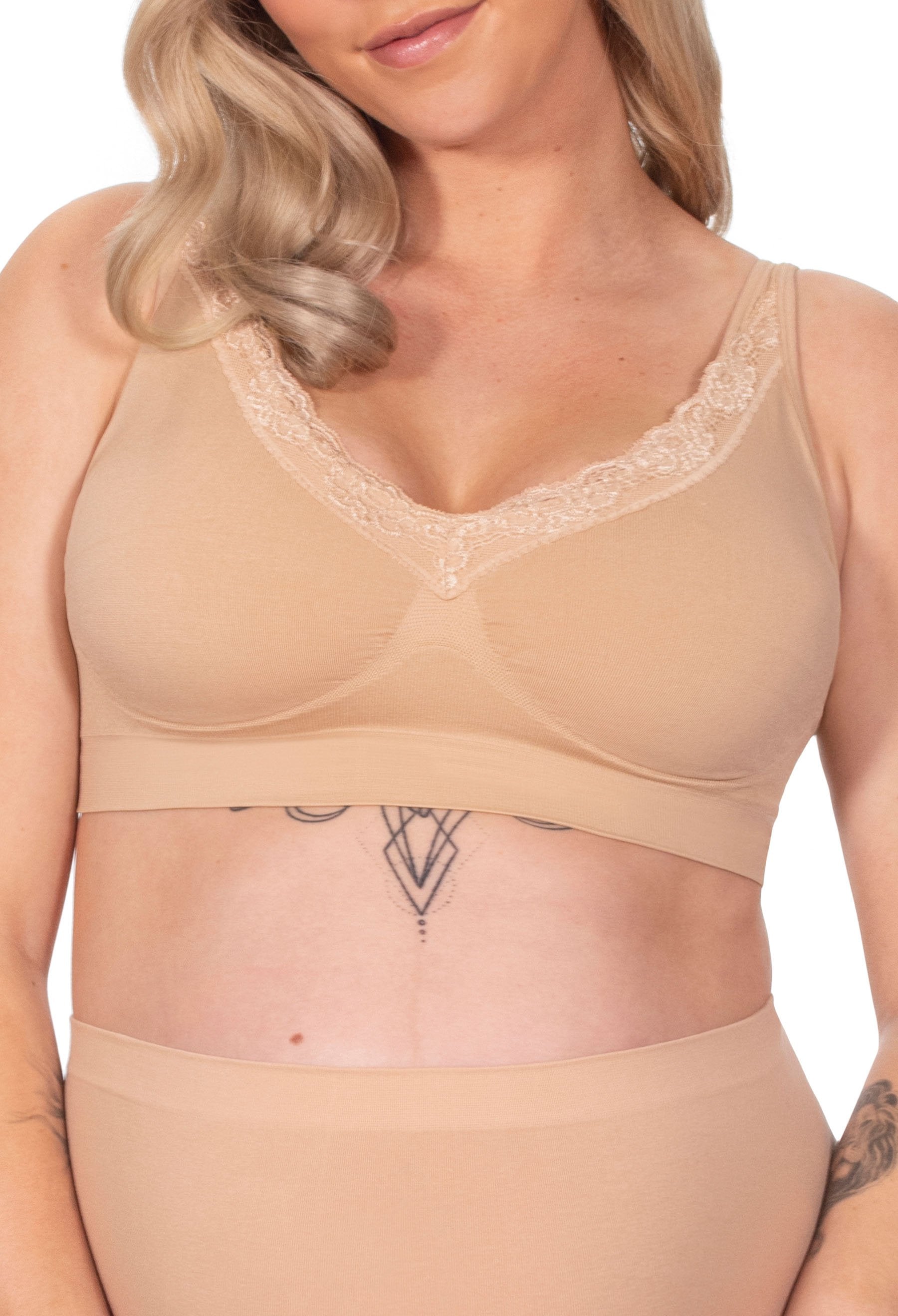 Lightweight Wire Free Pregnancy Bra + Band Extender Set