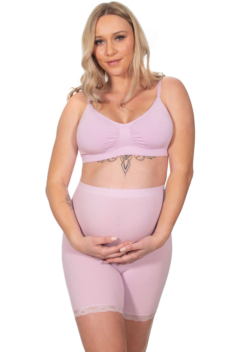 Pregnancy Bamboo Padded Wire Free Bra + Band Extender Set