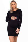 Maternity Bamboo Long Sleeve Relaxed Fit Dress - 2 Pack