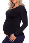 Maternity Bamboo Long Sleeve Relaxed Fit Tee - 2 Pack