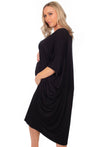 Maternity Bamboo V Neck Draped Dress - 2 Pack